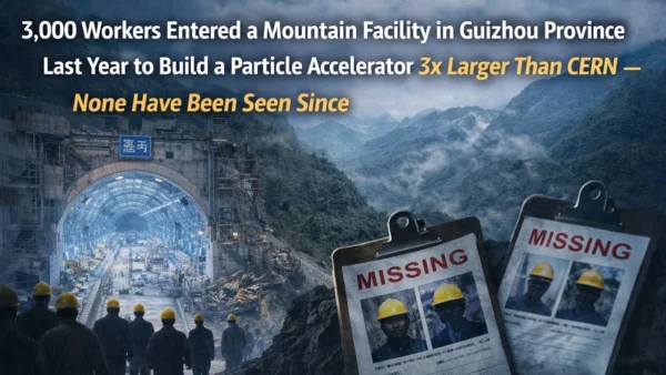 3,000 Workers Entered a Mountain Facility in Guizhou Province Last Year to Build a Particle Accelerator 3x Larger Than CERN — None Have Been Seen Since