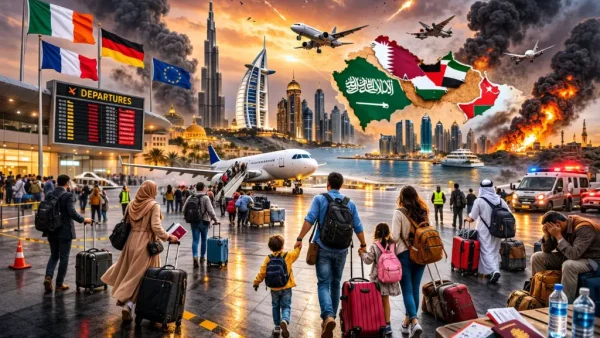 Ireland Joins Germany, France, Sweden, India, South Korea, Australia, And More Countries In A Coordinated Emergency Effort To Evacuate Thousands Of Tourists And Halting All Travel To Qatar, UAE, Saudi Arabia, Kuwait, And Oman As Gulf Countries Face Crisis