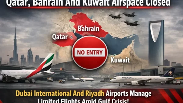 Qatar, Bahrain And Kuwait Airspace Closed Dubai International And Riyadh Airports Manage Limited Flights Amid Gulf Crisis!