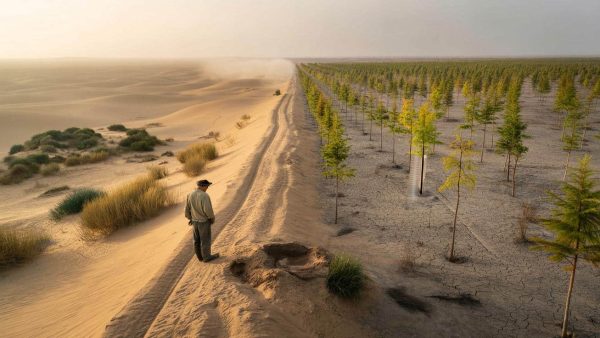 A billion trees in China slow the desert yet some experts insist the campaign is making ecosystems worse