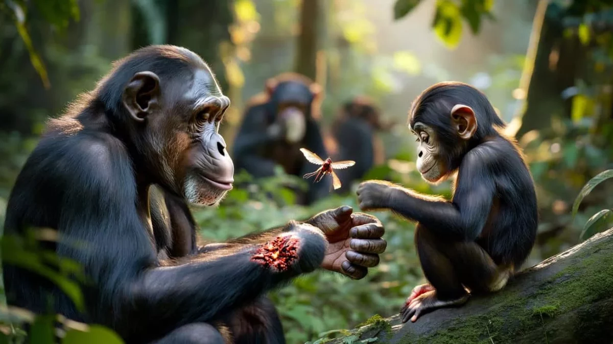 Shocking Discovery! Chimps Apply Insects to Heal Wounds in Groundbreaking Ugandan Study