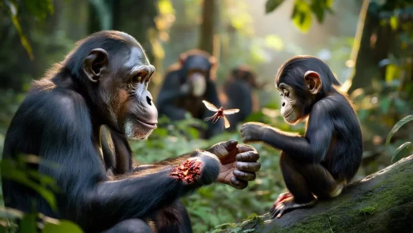 Shocking Discovery! Chimps Apply Insects to Heal Wounds in Groundbreaking Ugandan Study