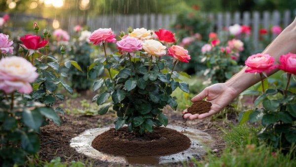 A single natural food waste ingredient can help roses grow stronger stems and produce significantly more blooms