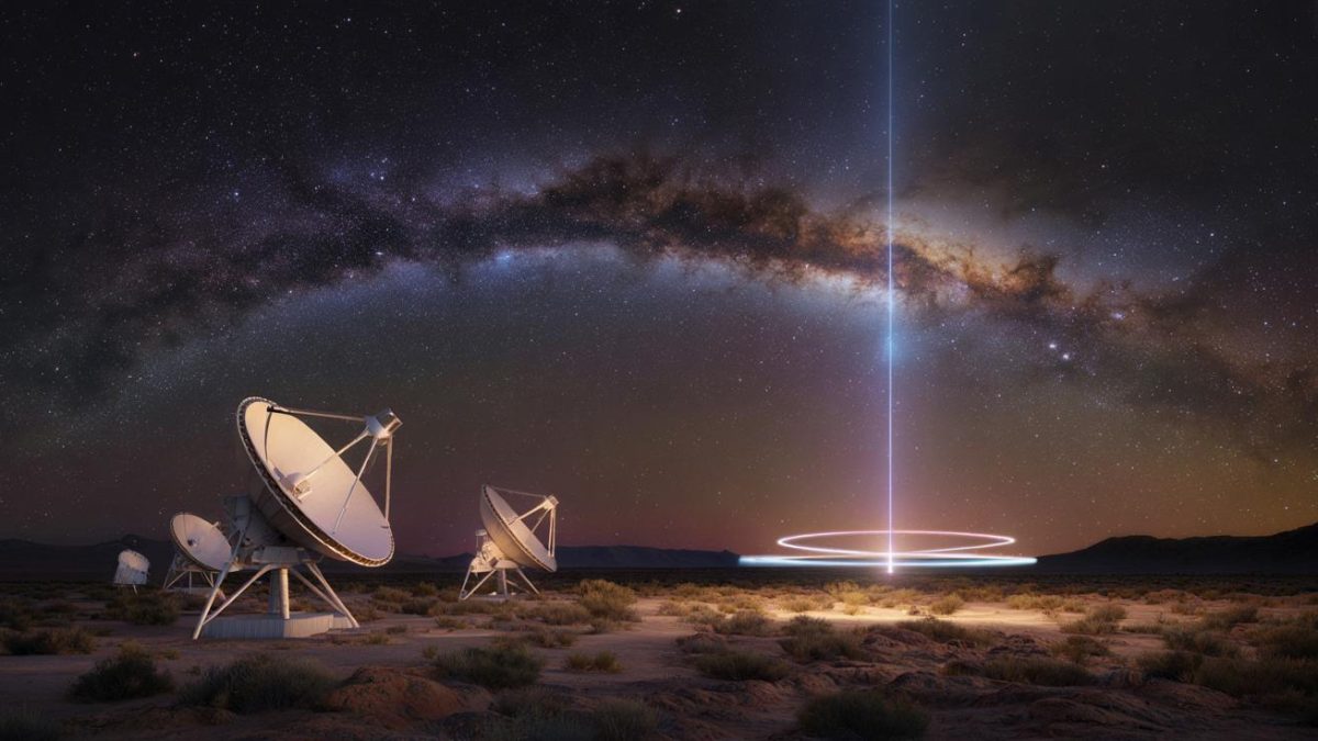 A South African telescope detects a record‑breaking cosmic signal 8 billion years in the making