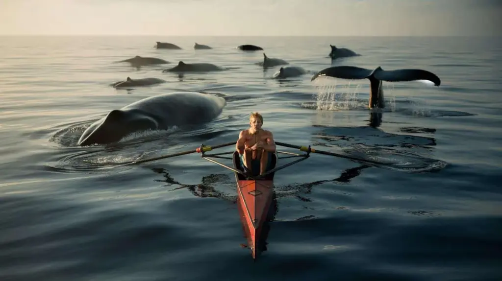 Shocking Footage Reveals Daring Solo Rower’s Whale Encounter That Has the Internet Buzzing