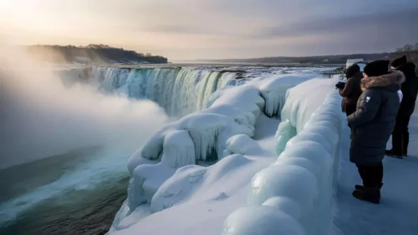 You Won’t Believe Your Eyes: Niagara Falls Frozen Solid in Shocking Winter Spectacle