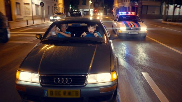 At the wheel of an Audi, a 12‑year‑old boy refuses to stop for police
