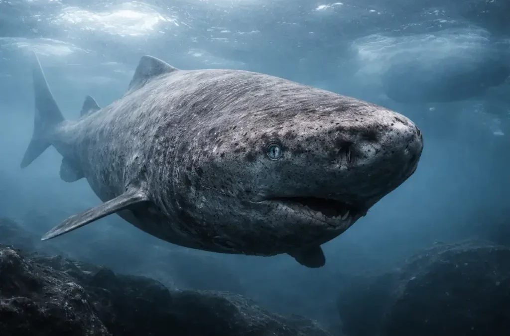 A 392-year-old Greenland Shark that was located in the Arctic Ocean. He’s been wandering the ocean since 1627