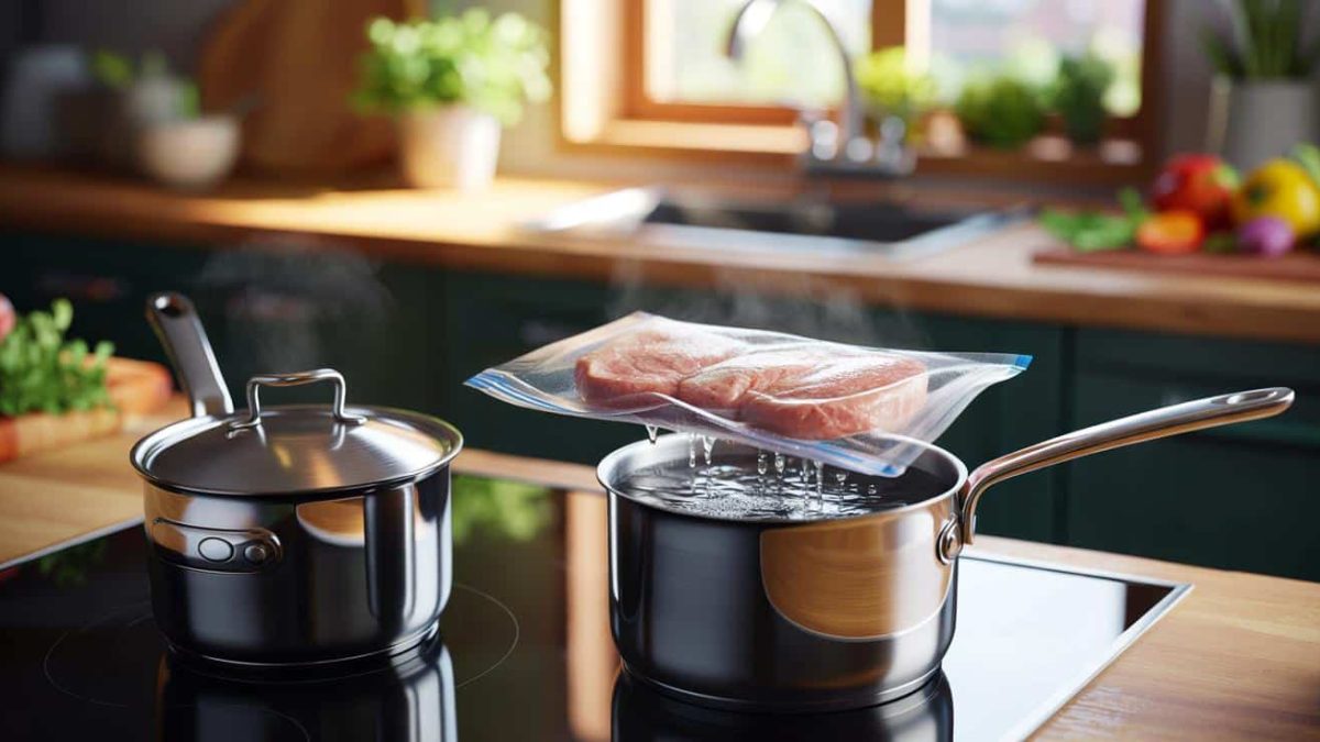 Do you know the 2-pot trick to thaw meat in a flash?