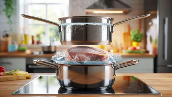 Do you know the 2‑pot trick to defrost meat in a flash?