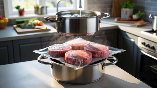 Do you know the two-pot trick to thaw meat in a flash?