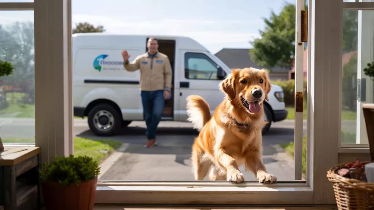 The Secret Delivery Driver Who Befriended a Lonely Golden Retriever Every Day