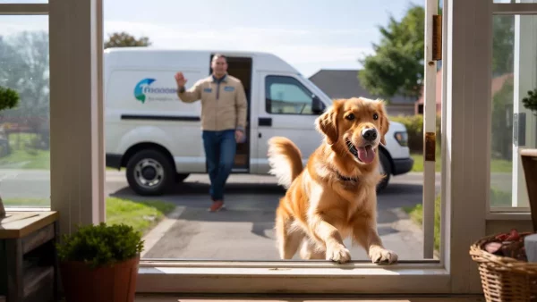 The Secret Delivery Driver Who Befriended a Lonely Golden Retriever Every Day