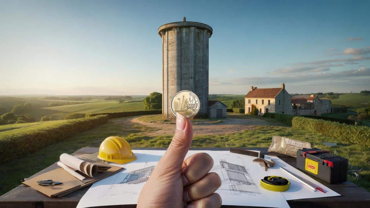For just 1 euro and with no fees, you can acquire a water tower