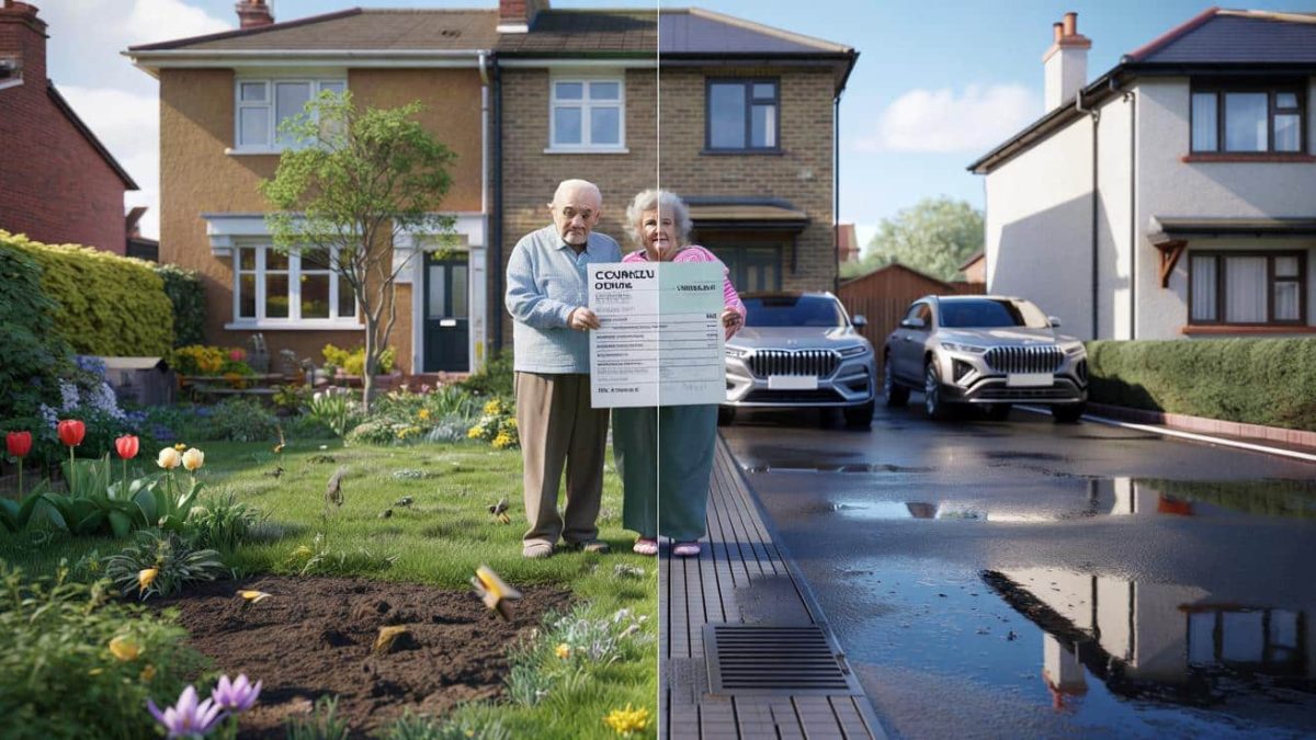 Homeowners Furious Over “Garden Tax” that Rewards Concrete Driveways Over Nature Lovers
