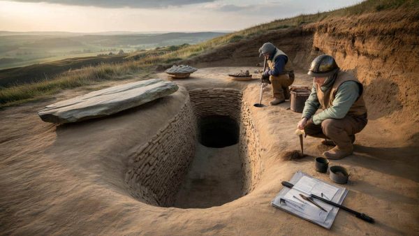Germany: archaeologists uncover a medieval tunnel beneath a prehistoric cemetery