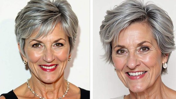 Gray Hair: The “micro contour crop” is the ideal short cut to rejuvenate salt and pepper hair after 50.