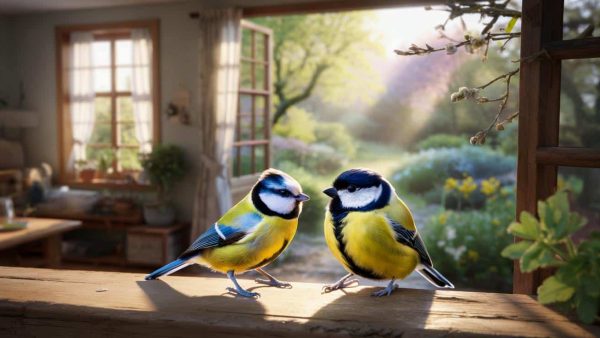 Great tit and blue tit: if this bird comes into your home in March, it is often a very good sign