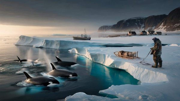 Greenland declares an emergency following unusual orca behavior close to thawing ice shelves