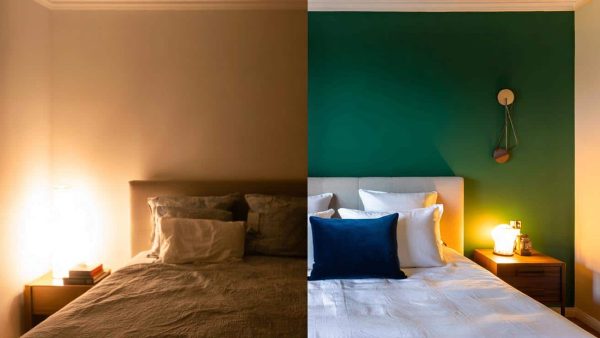 How to completely refresh a tired looking bedroom in one afternoon by changing only the bedding lighting and one wall without spending much