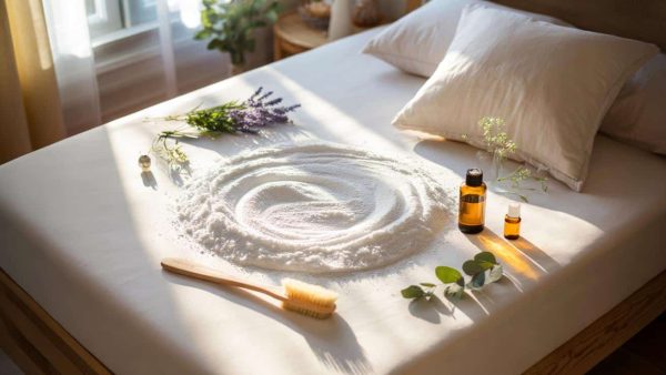 How to deep clean a mattress at home using baking soda and essential oils to remove stains dust mites and odors completely