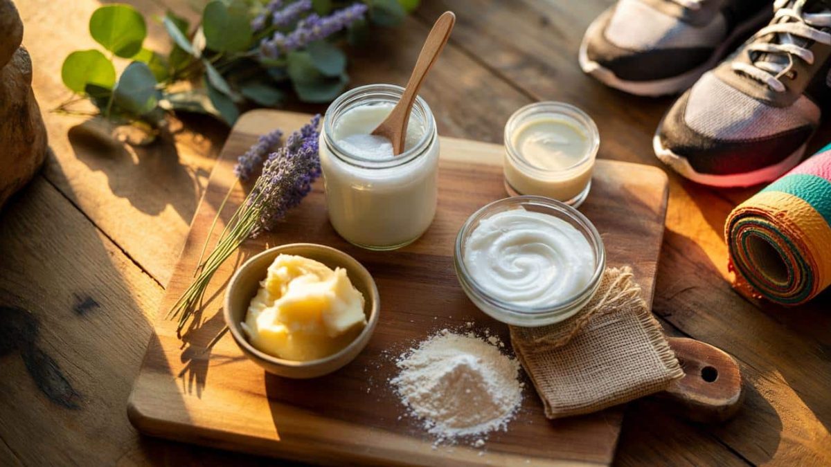 How to make your own natural deodorant that actually works for active people using coconut oil shea butter and arrowroot powder