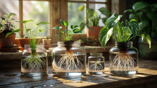 How to propagate any houseplant in water using cuttings and have a completely new plant ready to pot within three weeks