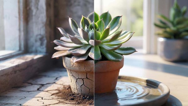 How to revive a completely dried out succulent that looks dead using a bottom watering method that works within two weeks