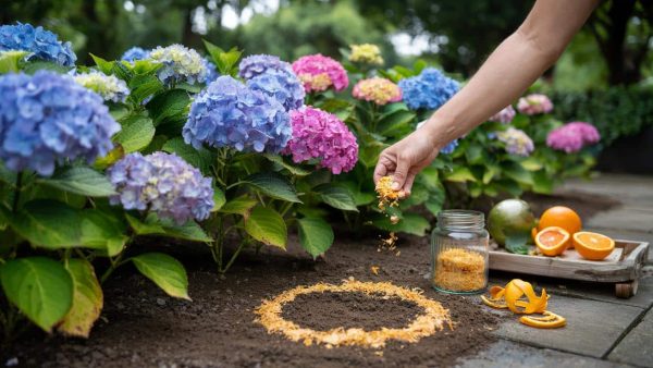 Hydrangeas grow healthier and brighter when you spread this natural kitchen waste on their soil