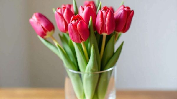 I drop some in the bottom of the vase, it’s magic”: put this in to make your tulip bouquet last longer