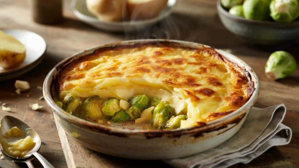 “I make it every Sunday in winter”: the potato and Brussels sprout gratin that won over my whole family