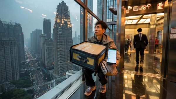 In China, skyscrapers are now so tall that a new job has emerged to deliver meals to the highest floors