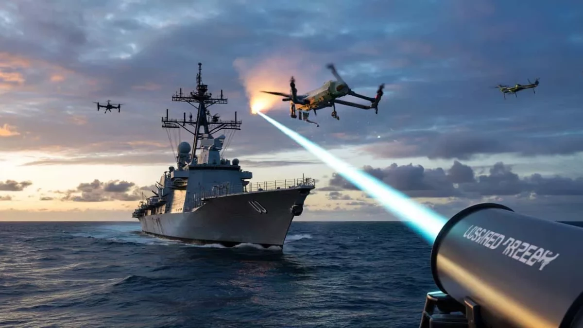 Shocking Footage Reveals US Warship Annihilating Drones with Unbelievable Laser Weapon