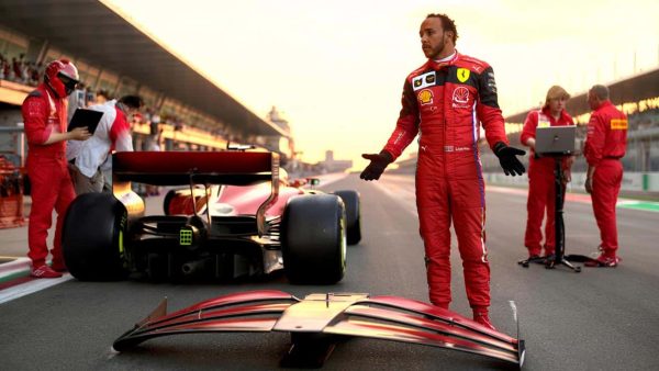 Lewis Hamilton puzzled as Ferrari shelves radical “Macarena” rear wing