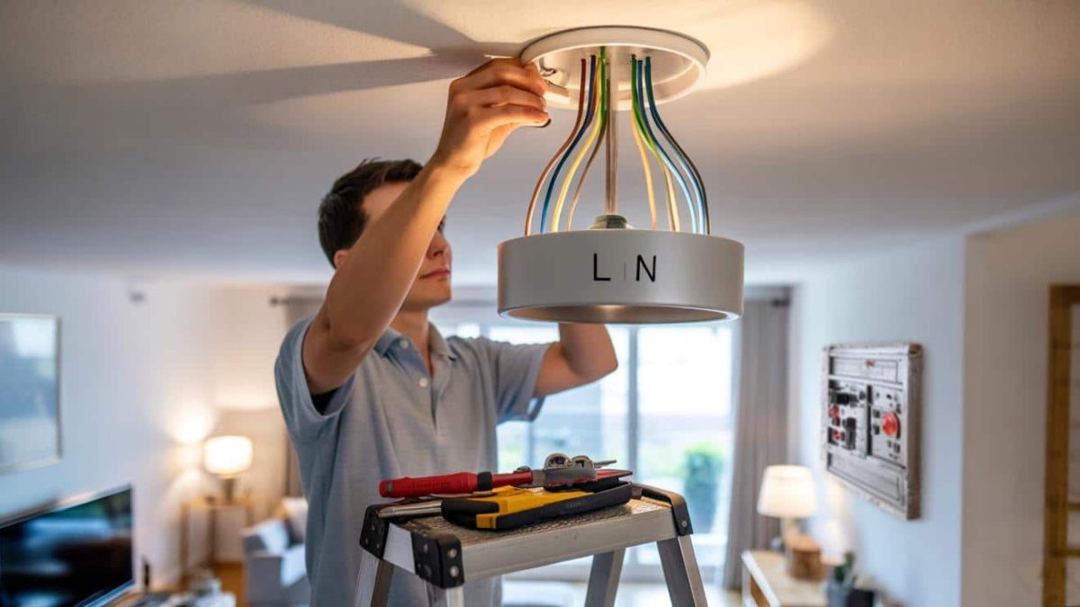 No more stress about electricity: the proven method to replace a ceiling lamp holder in 15 minutes without risk