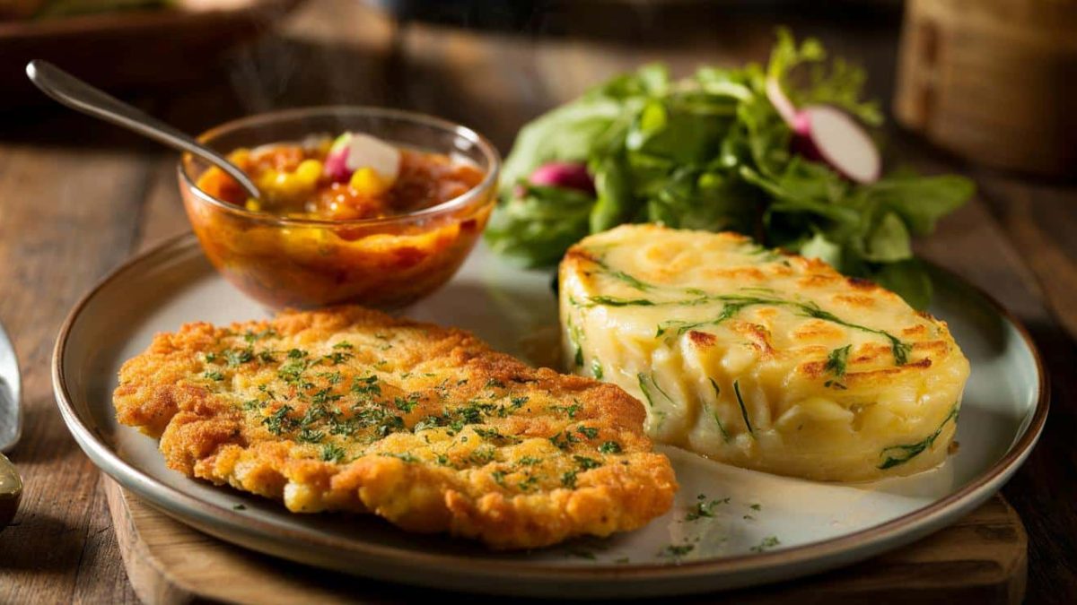 Unlock the Secret to Irresistible Herb-Crusted Schnitzel with Bärlauch Potato Gratin