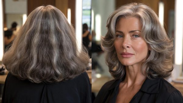 Salt-and-pepper hair: the “granny length” you should avoid