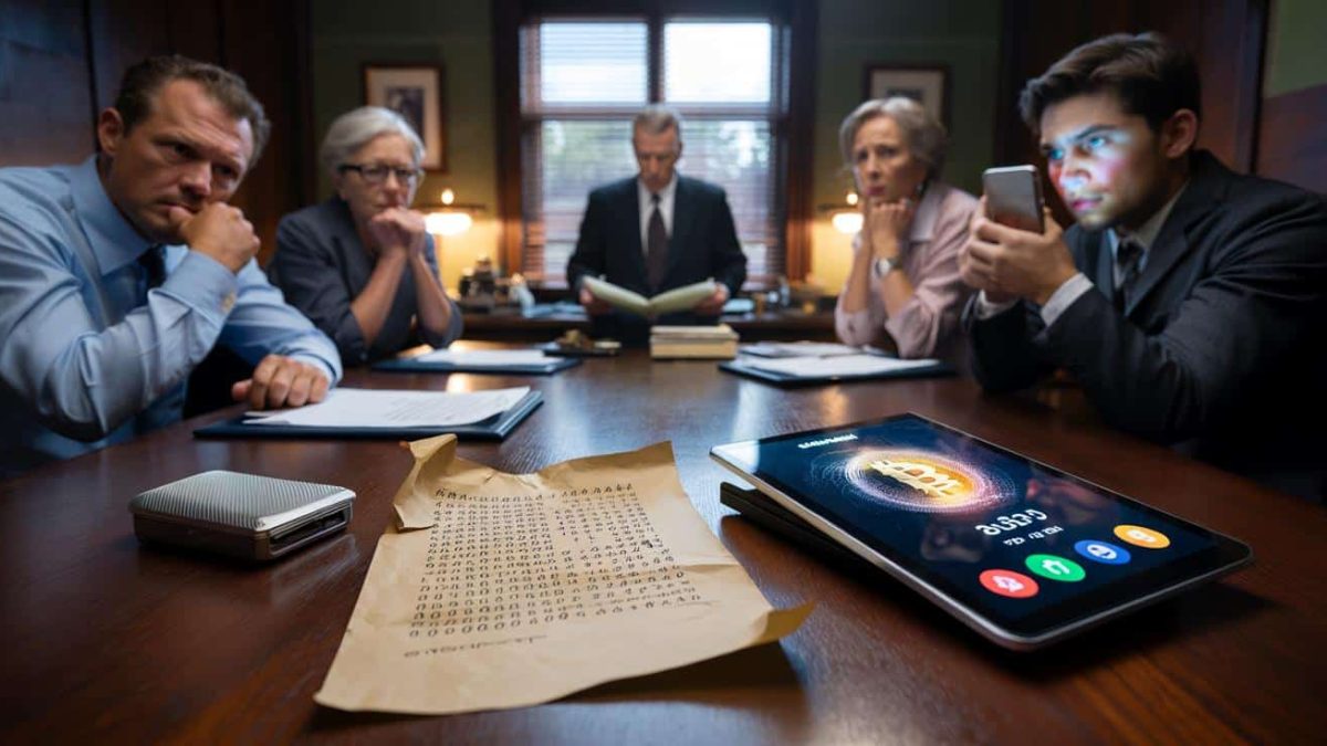 Shocking twist in family inheritance after secret crypto token is discovered hidden in grandfather’s will a bitter feud erupts over who really deserves the digital fortune