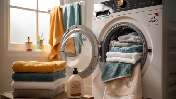 Stop washing your towels at high temperatures, cleaning experts say it makes little difference
