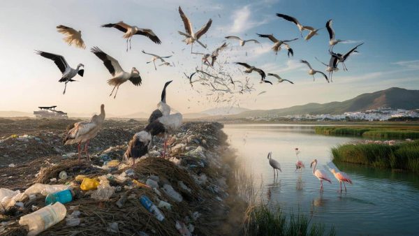 The Shocking Truth: Storks and Gulls Are Secretly Dumping Tons of Plastic Into Andalusia’s Wetlands