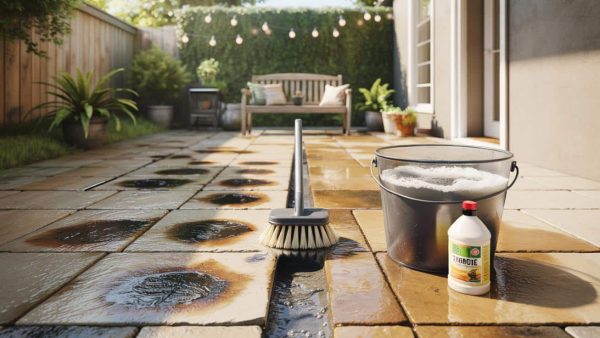 The affordable household solution that removed patio stains fast without pressure washing