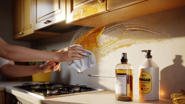 The common pantry staple that dissolved grease buildup in kitchen cabinets effortlessly