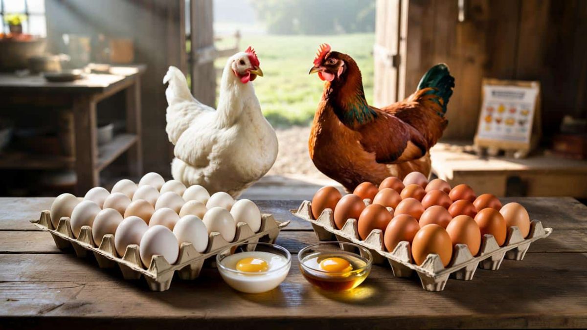 The difference between brown and white eggs finally explained by science