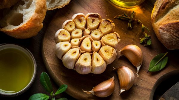 The garlic roasting technique that transforms raw cloves into a sweet spreadable paste that elevates every single dish you add it to