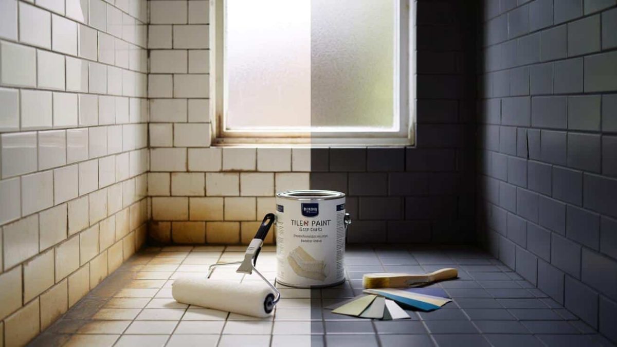 The tile paint technique that transforms old bathroom tiles in a weekend without any removal grouting or professional tiling work