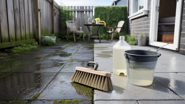 This 35-cent pantry staple cleaned my mossy patio in 1 hour – no pressure washer needed