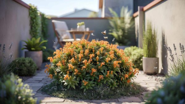 This compact perennial shrub with orange flowers from May to autumn will save your small garden