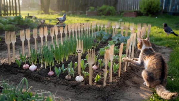 This old trick with forks is making a big comeback in vegetable gardens (and it’s no accident)