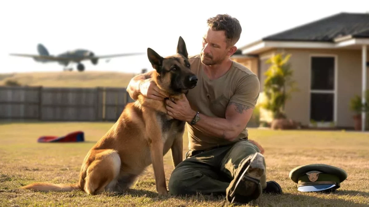 Former Military Dog Handler Adopts Retired K9 Partner to Give Him the Golden Retirement He Deserves
