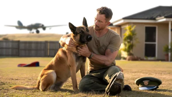 Former Military Dog Handler Adopts Retired K9 Partner to Give Him the Golden Retirement He Deserves